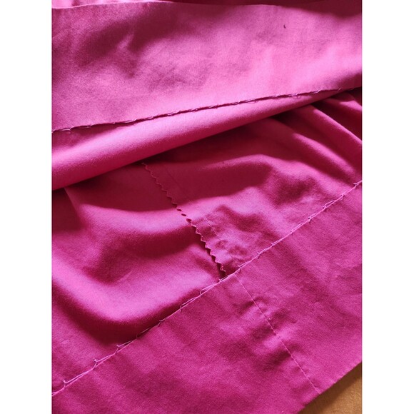 1950s Vintage Shirtwaist Dress: Hot Pink Pleated Cotton Day Dress, Womens - Picture 12 of 13